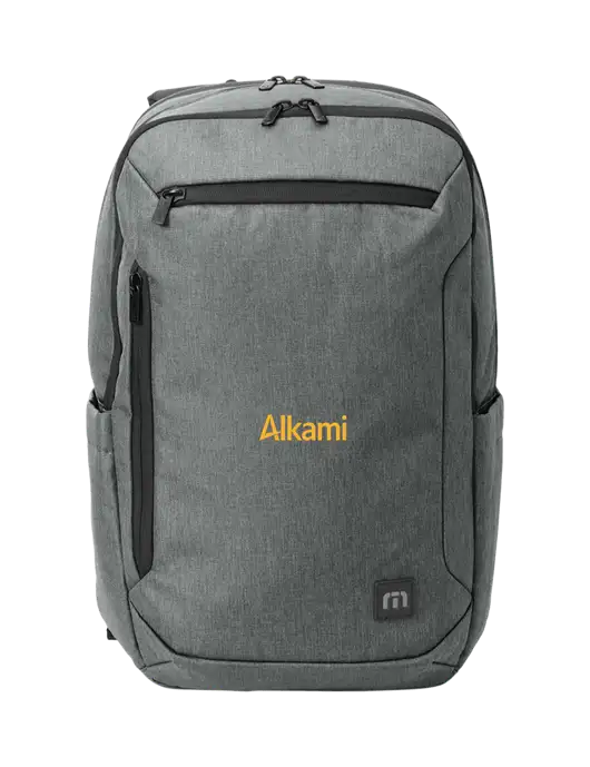 TravisMathew Medium Grey Heather Duration Backpack w/Alkami Logo