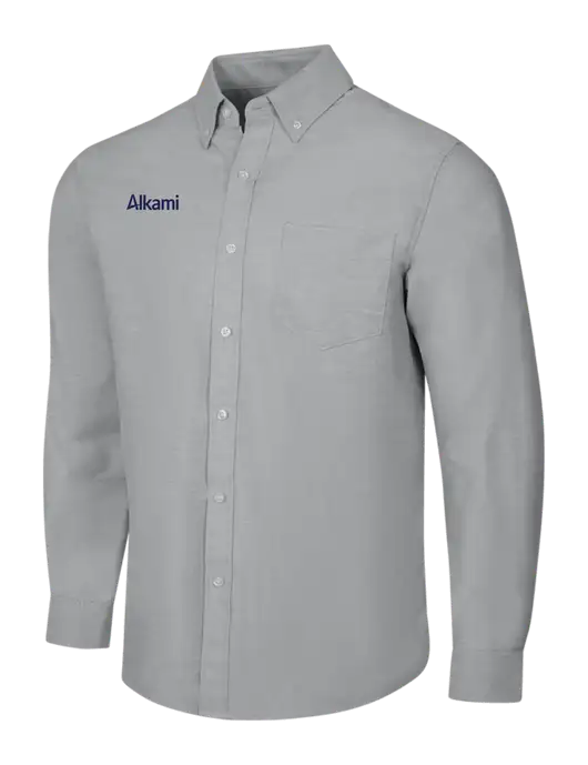 Light Grey SuperPro Oxford Shirt w/Alkami Logo