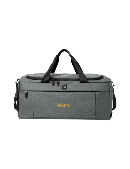 TravisMathew Dark Grey Heather Duration Duffel w/Alkami Logo