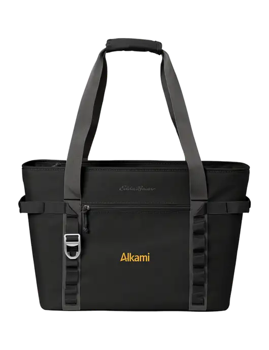 Eddie Bauer Black/Medium Grey Max Cool Tote Cooler  w/Alkami Logo