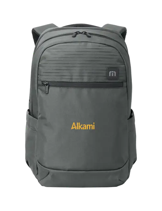 TravisMathew Dark Medium Grey Approach Backpack w/Alkami Logo