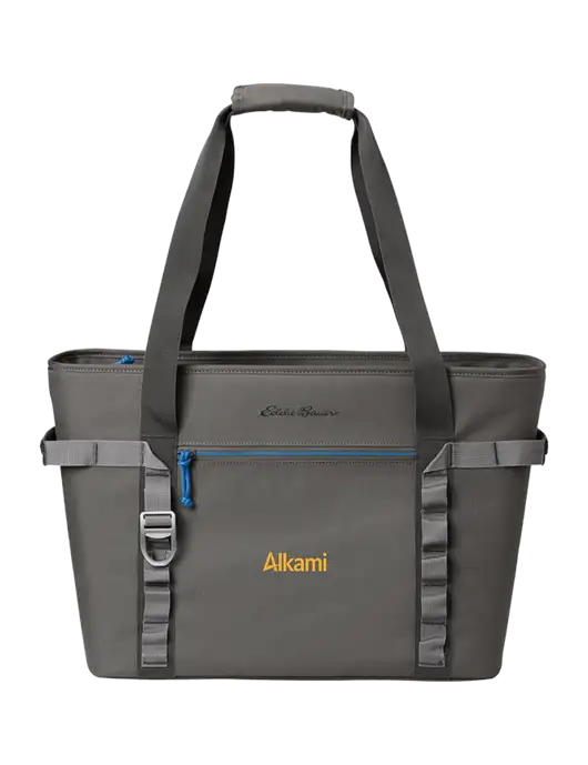 Eddie Bauer Dark Medium Grey/Royal Max Cool Tote Cooler  w/Alkami Logo