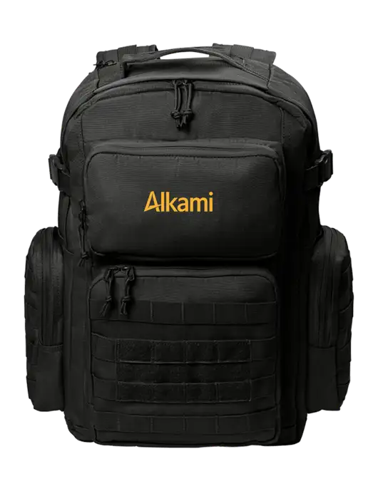 CornerStone Black Tactical Backpack w/Alkami Logo