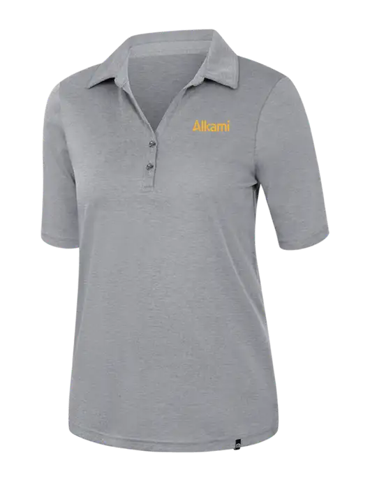 TravisMathew Womens Medium Grey Heather Sunsetters Polo w/Alkami Logo