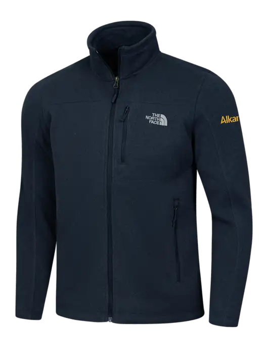 North Face Navy Heather Sweater Fleece Jacket w/Alkami Logo