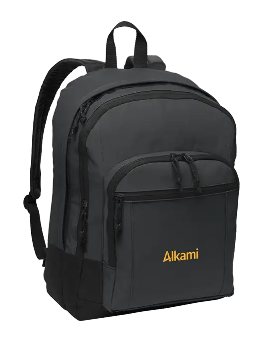 Dark Grey Essential Backpack w/Alkami Logo
