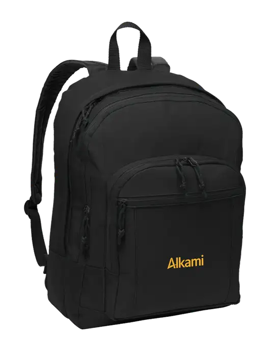 Black Essential Backpack w/Alkami Logo