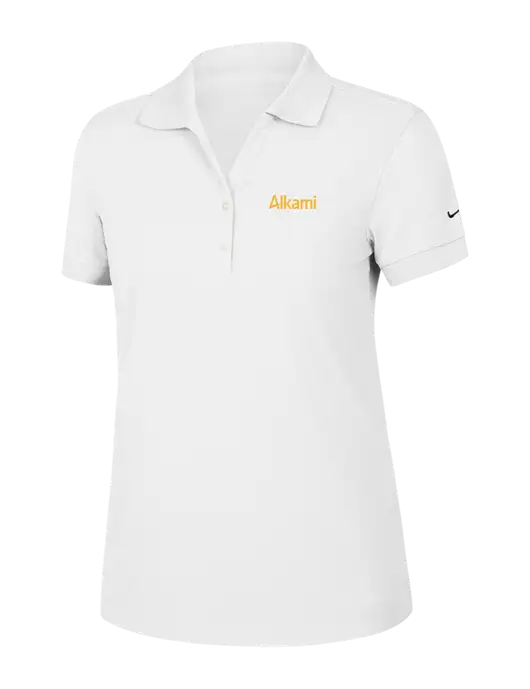 Nike Womens Dri-FIT Classic White Polo w/Alkami Logo