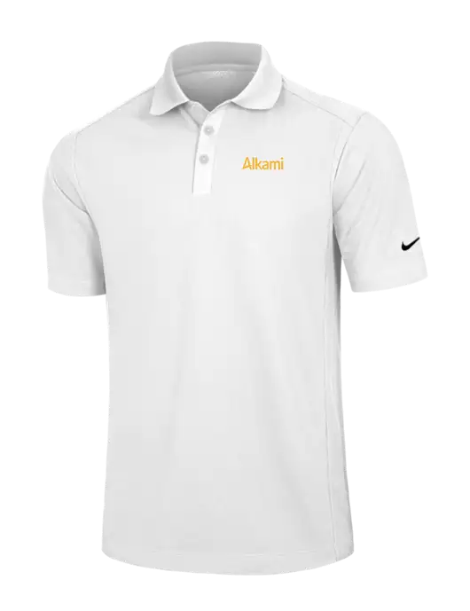 Nike White Dri-FIT Classic Polo w/Alkami Logo