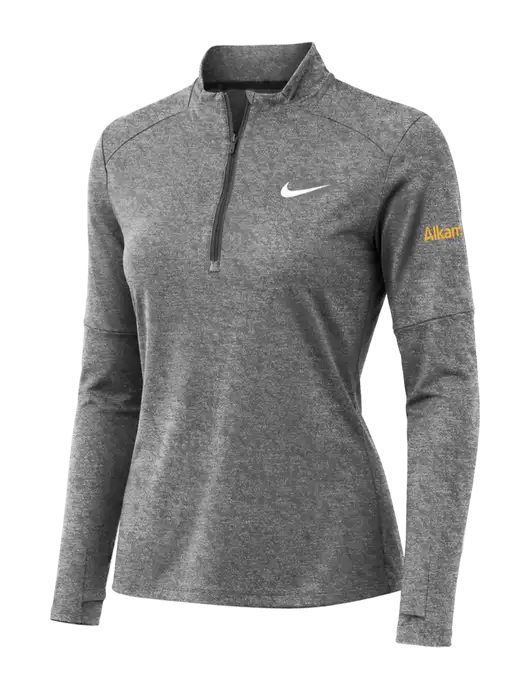 Nike Black Heather Womens Dri-FIT Element 1/2-Zip Pullover w/Alkami Logo