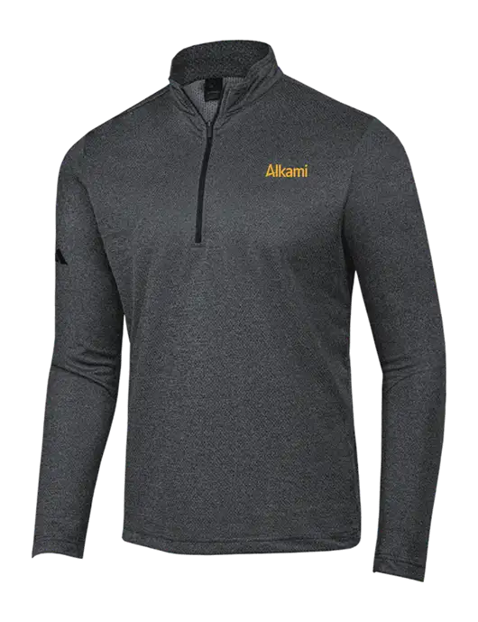 Adidas Black Melange Space Dyed Quarter-Zip Pullover w/Alkami Logo
