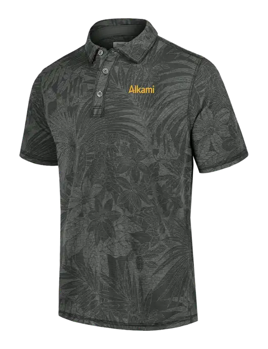 Tommy Bahama Dark Grey Santiago Paradise Polo w/Alkami Logo