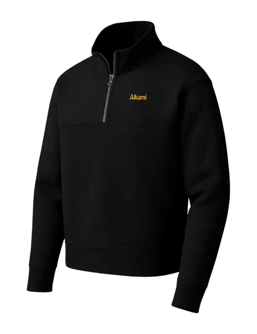Mercer+Mettle Black Linear Texture Quarter Zip w/Alkami Logo