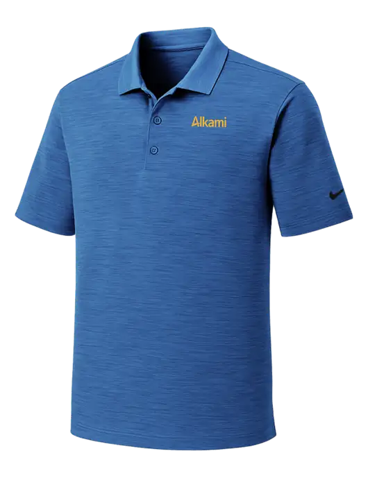 Nike Dri-FIT Royal Striated Polo w/Alkami Logo