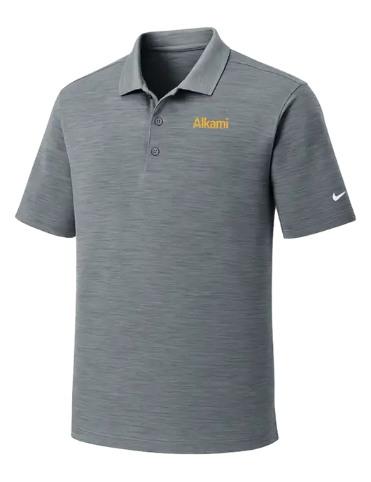 Nike Dri-FIT Medium Grey Striated Polo w/Alkami Logo
