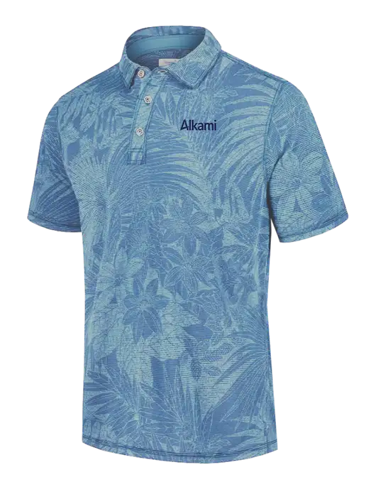 Tommy Bahama Light Blue Santiago Paradise Polo w/Alkami Logo