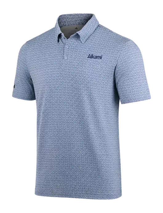 Adidas Light Blue Printed Blend Polo w/Alkami Logo