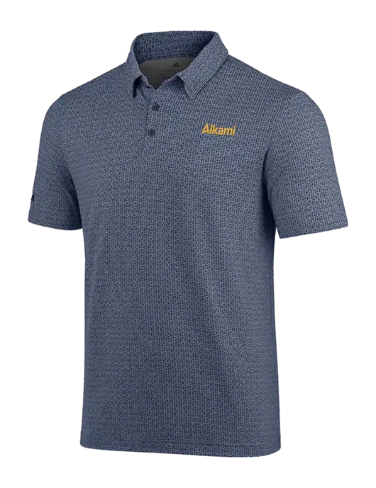 Adidas Light Navy Printed Blend Polo w/Alkami Logo