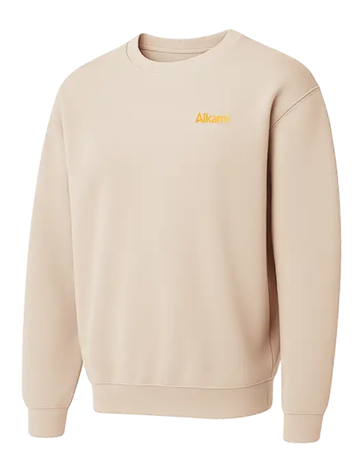 Comfort Colors Garment-Dyed Lightweight Ivory Fleece Crewneck Sweatshirt w/Alkami Logo