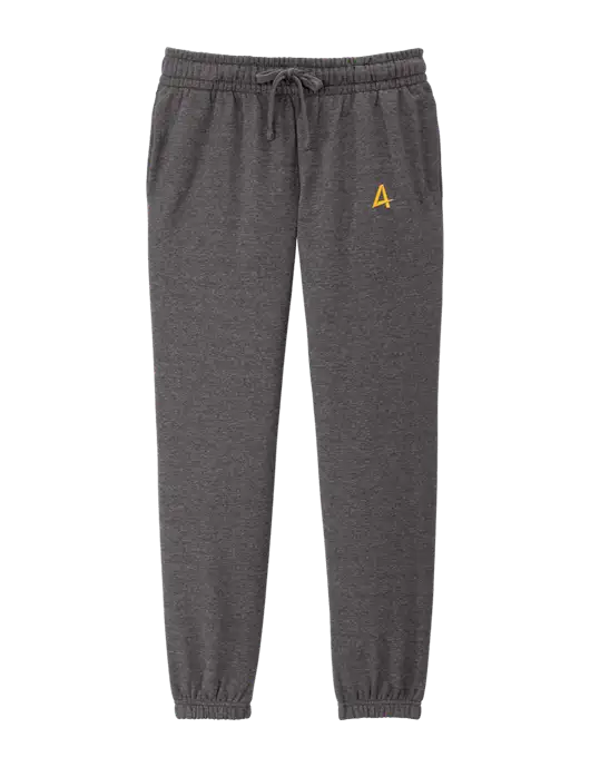 District Womens Heathered Charcoal Fleece Sweatpants w/Alkami Logo