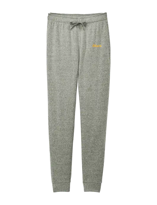 District Womens Dark Medium Grey Mid-Rise Fleece Jogger w/Alkami Logo
