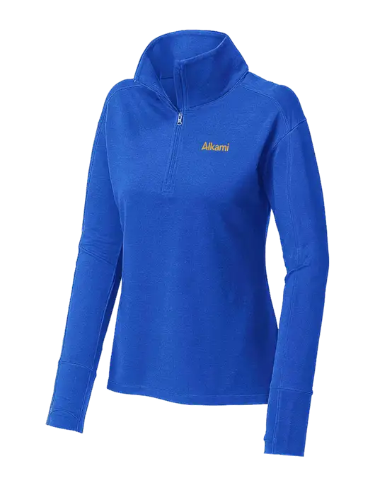 Womens Sport-Wick Flex Fleece Royal Blue 1/4-Zip w/Alkami Logo