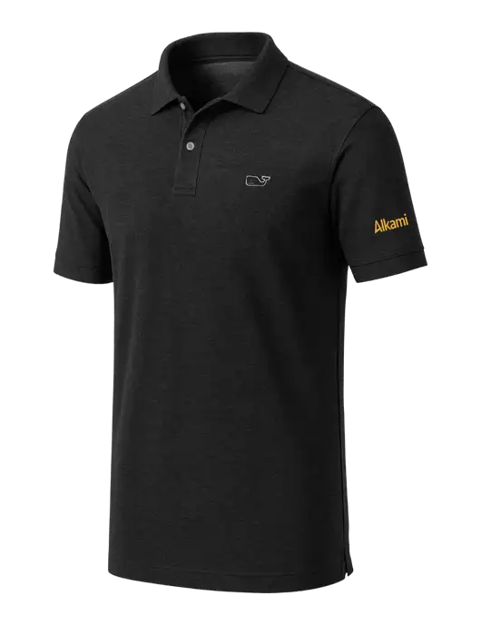 Vineyard Vines Edgartown Black Pique Polo w/Alkami Logo