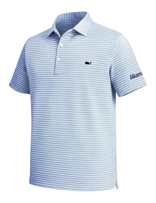 Vineyard Vines Light Blue Heathered Winstead Sankaty Polo w/Alkami Logo