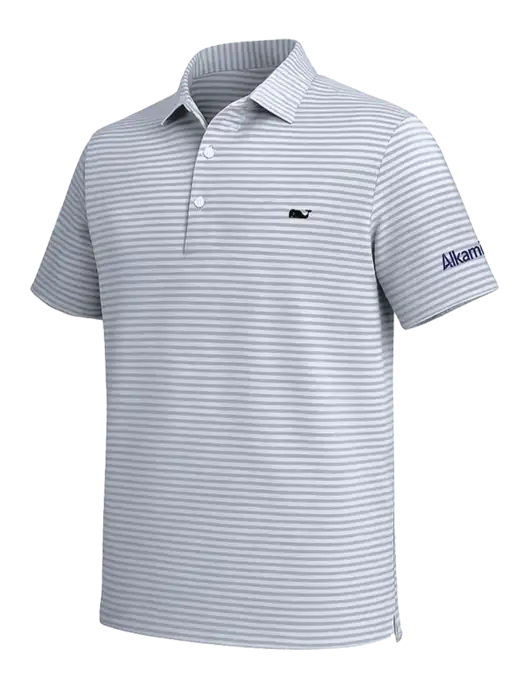 Vineyard Vines Light Grey Heathered Winstead Sankaty Polo w/Alkami Logo
