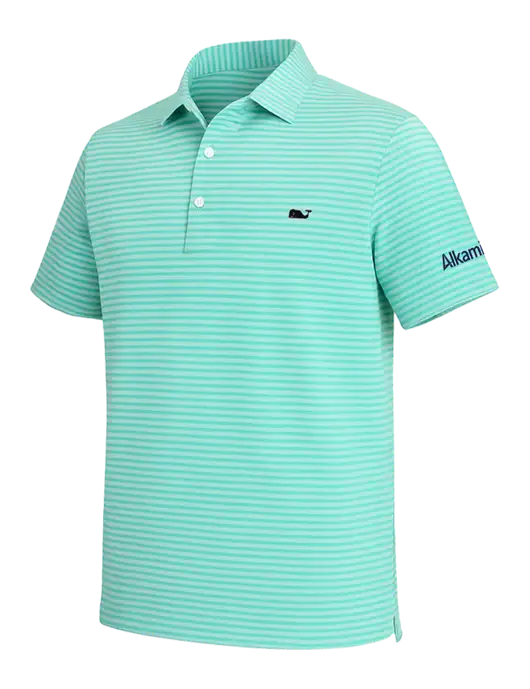 Vineyard Vines Light Teal Heathered Winstead Sankaty Polo w/Alkami Logo