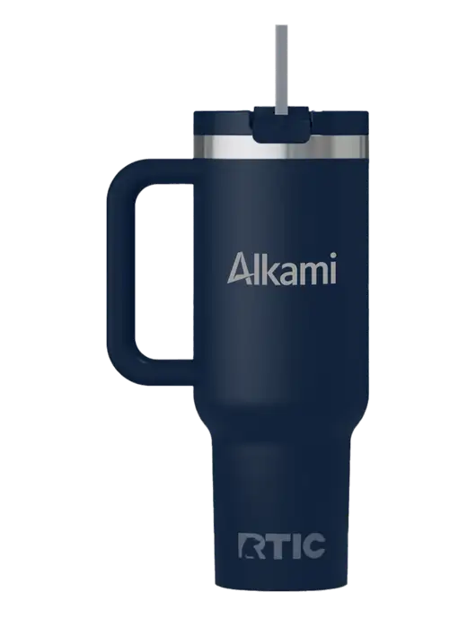 RTIC Road Trip 40 oz Navy Tumbler  w/Alkami Logo