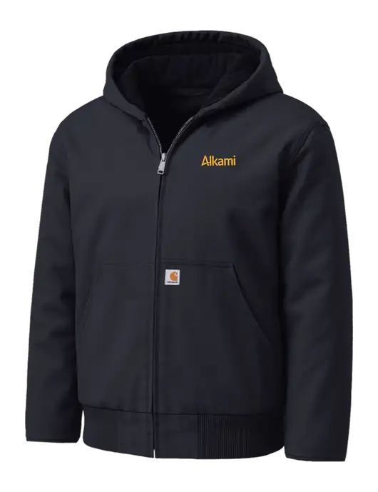 Carhartt Washed Duck Active Black Jacket w/Alkami Logo