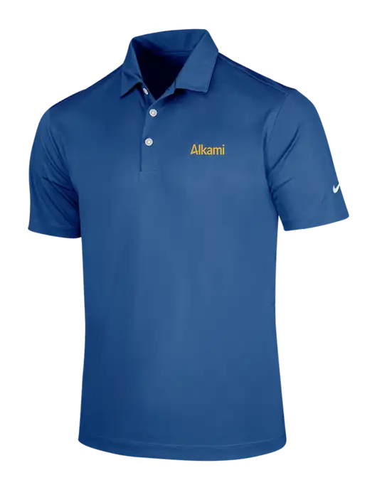 NIKE Dark Royal Dri-Fit Vertical Mesh Polo w/Alkami Logo