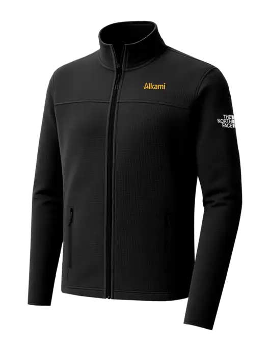 The North Face Aim Full-Zip Black Fleece Jacket w/Alkami Logo