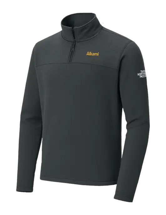 The North Face Aim 1/4-Zip Charcoal Grey Fleece w/Alkami Logo
