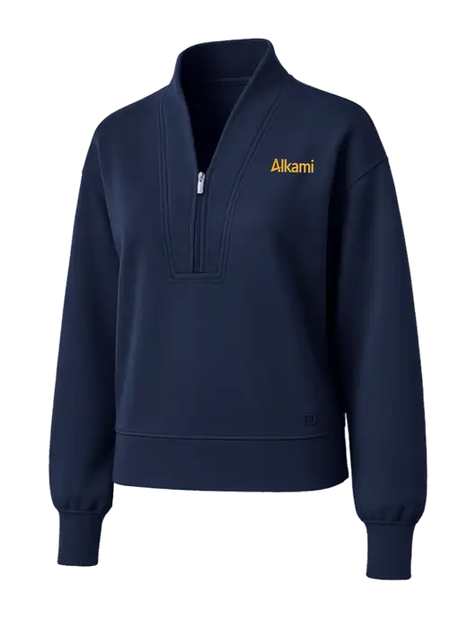 OGIO Womens Dark Navy Transcend 1/4-Zip w/Alkami Logo