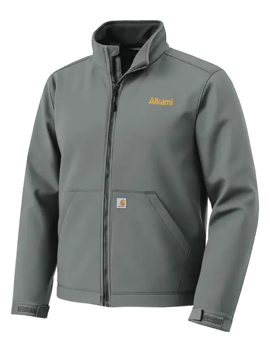 Carhartt Rain Defender Dark Medium Grey Soft Shell Jacket w/Alkami Logo