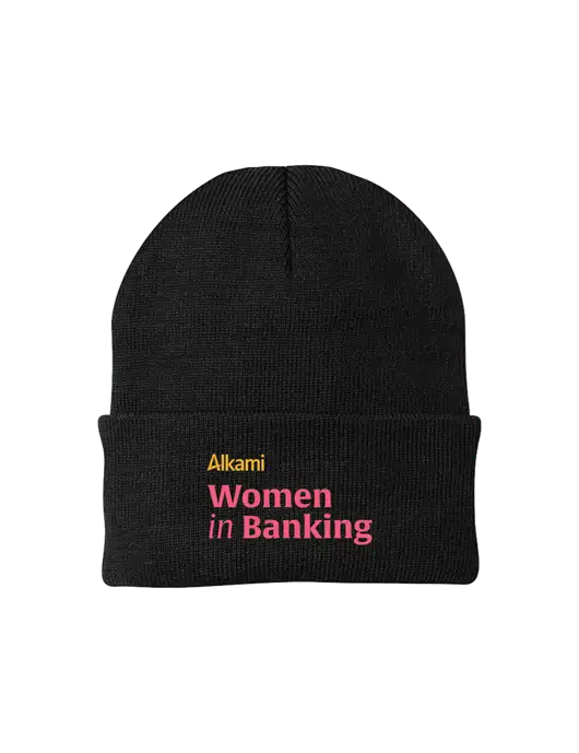 Black Knit Cap w/Women in Banking Logo