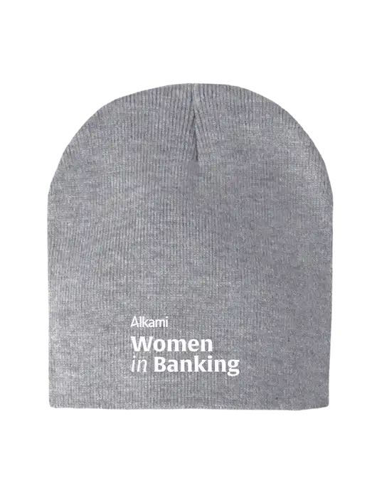 Light Grey Heather Element Knit Beanie w/Women in Banking Logo