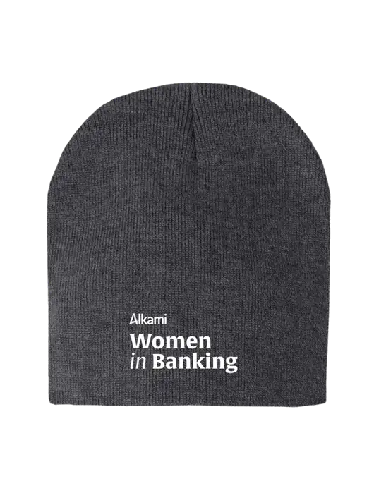 Charcoal Heather Element Knit Beanie w/Women in Banking Logo