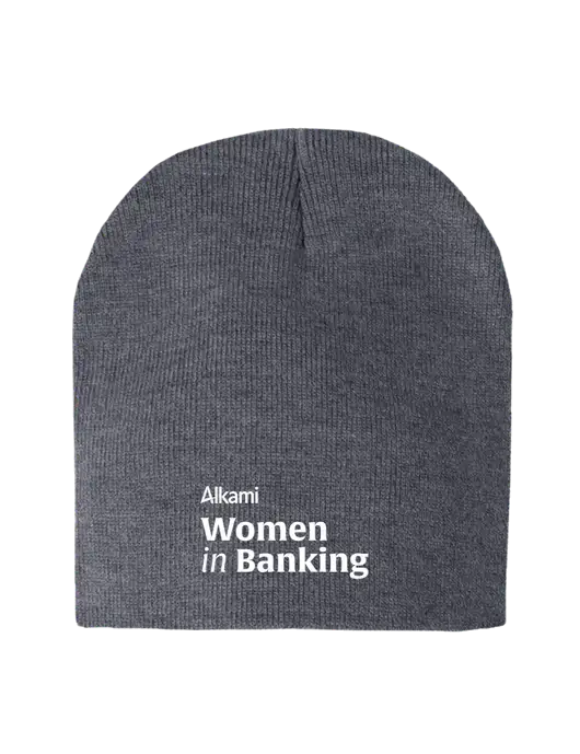 Dark Grey Heather Element Knit Beanie w/Women in Banking Logo